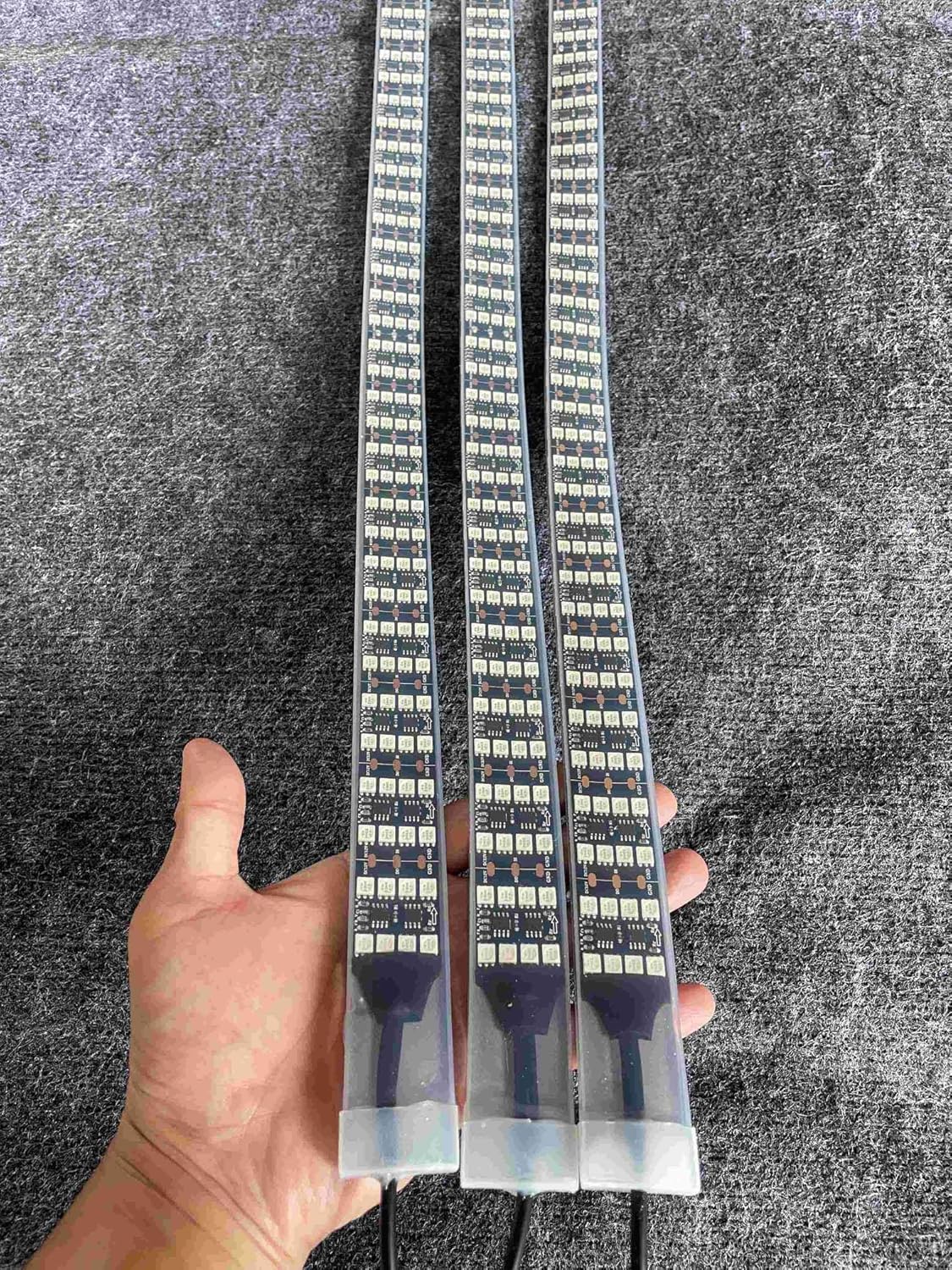 3PCS 2FT Quad Row RGB Dream Color Chasing LED Light Strips - Wheel Lighting, APP/Remote Control, for Car/Truck/Motorcycle/Bike/Golf Cart, Slingshot LED Light Kit