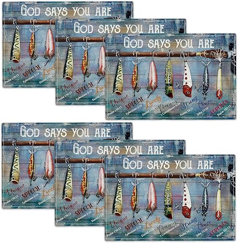 Miniatura 18 de Juego de 4 manteles individuales florales y colibríes, lavables, para decoración del hogar, fiesta, interior, cocina, comedor, 12 x 18 pulgadas