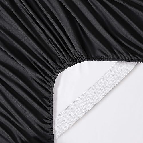 Miniatura 5 de Sweet Home Collection Sábana bajera ajustable de la colección Supreme 1500 Supreme con correas elásticas reforzadas en las esquinas, resistente a