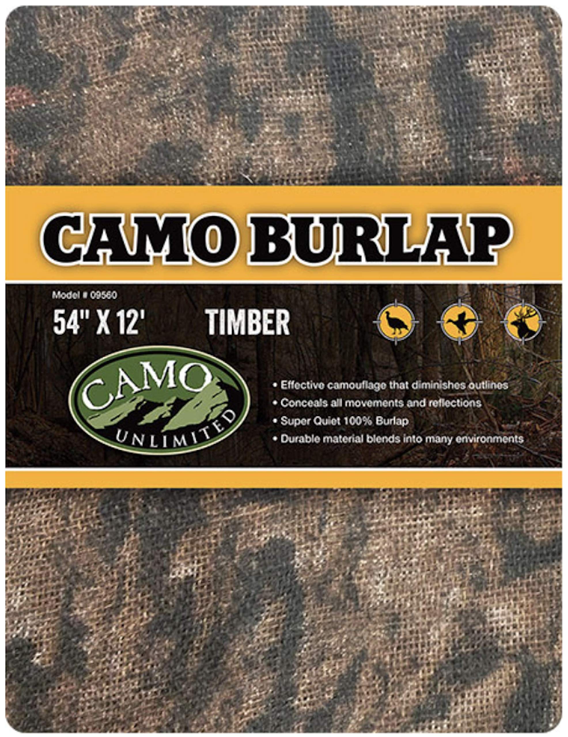 CamoSystems Heavy Duty Burlap Camouflage Hunting Net, 4.5 x 12 FT