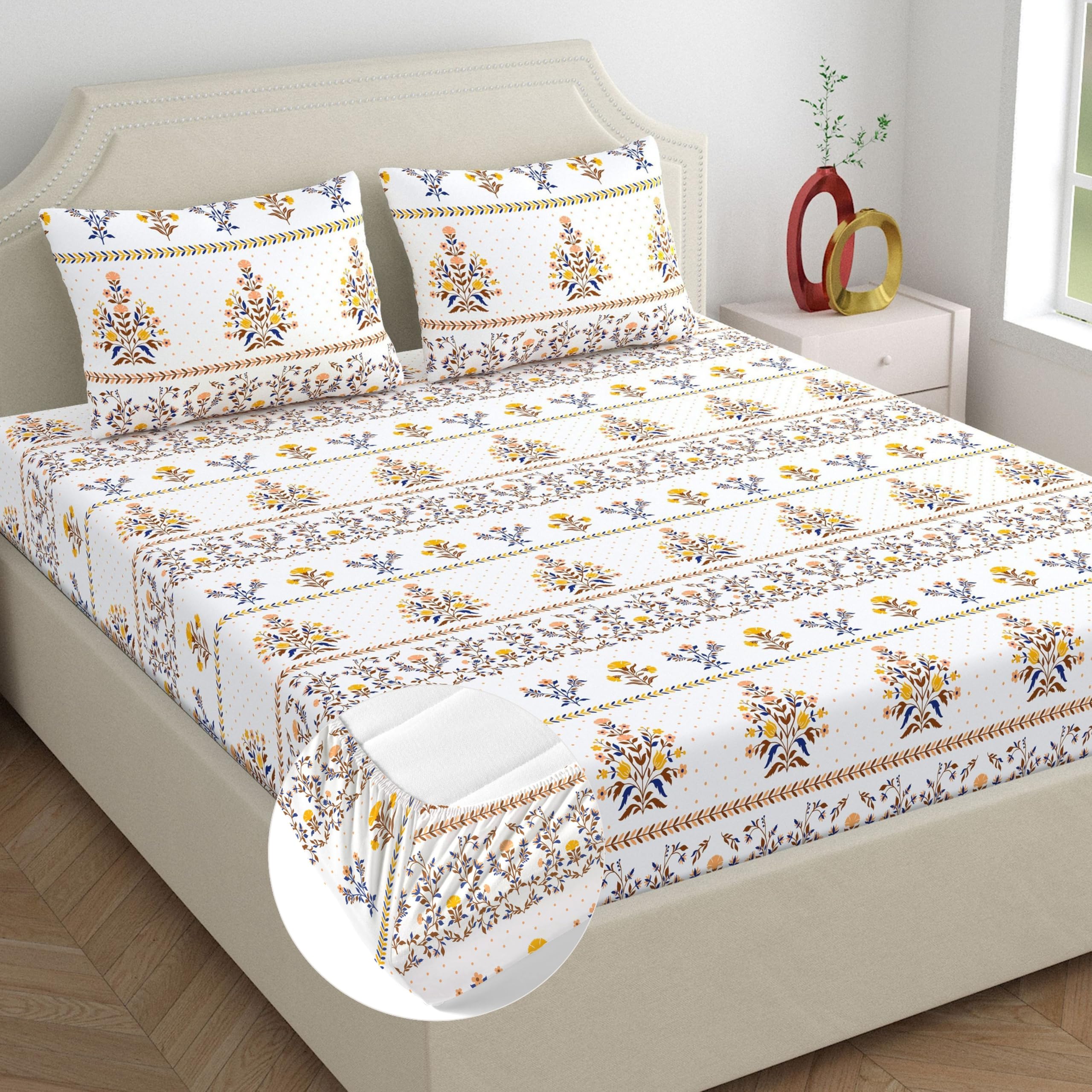 Home Ecstasy King Cotton Bedsheet Set - Green -14 Home Ecstasy King Cotton Bedsheet Set - Green -14