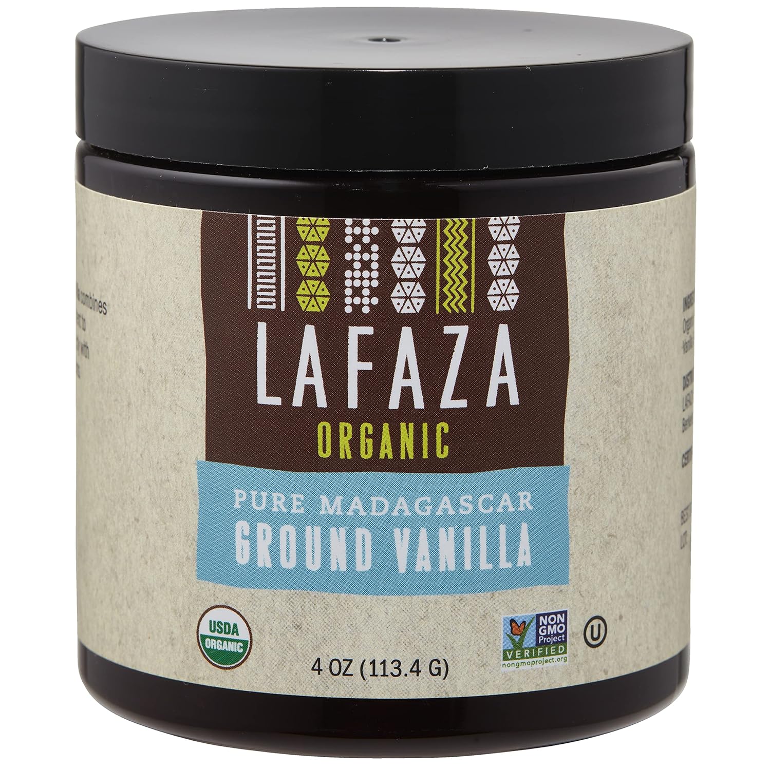 Lafaza Organic Madagascar Bourbon Pure Ground Vanilla Bean Powder, 4oz