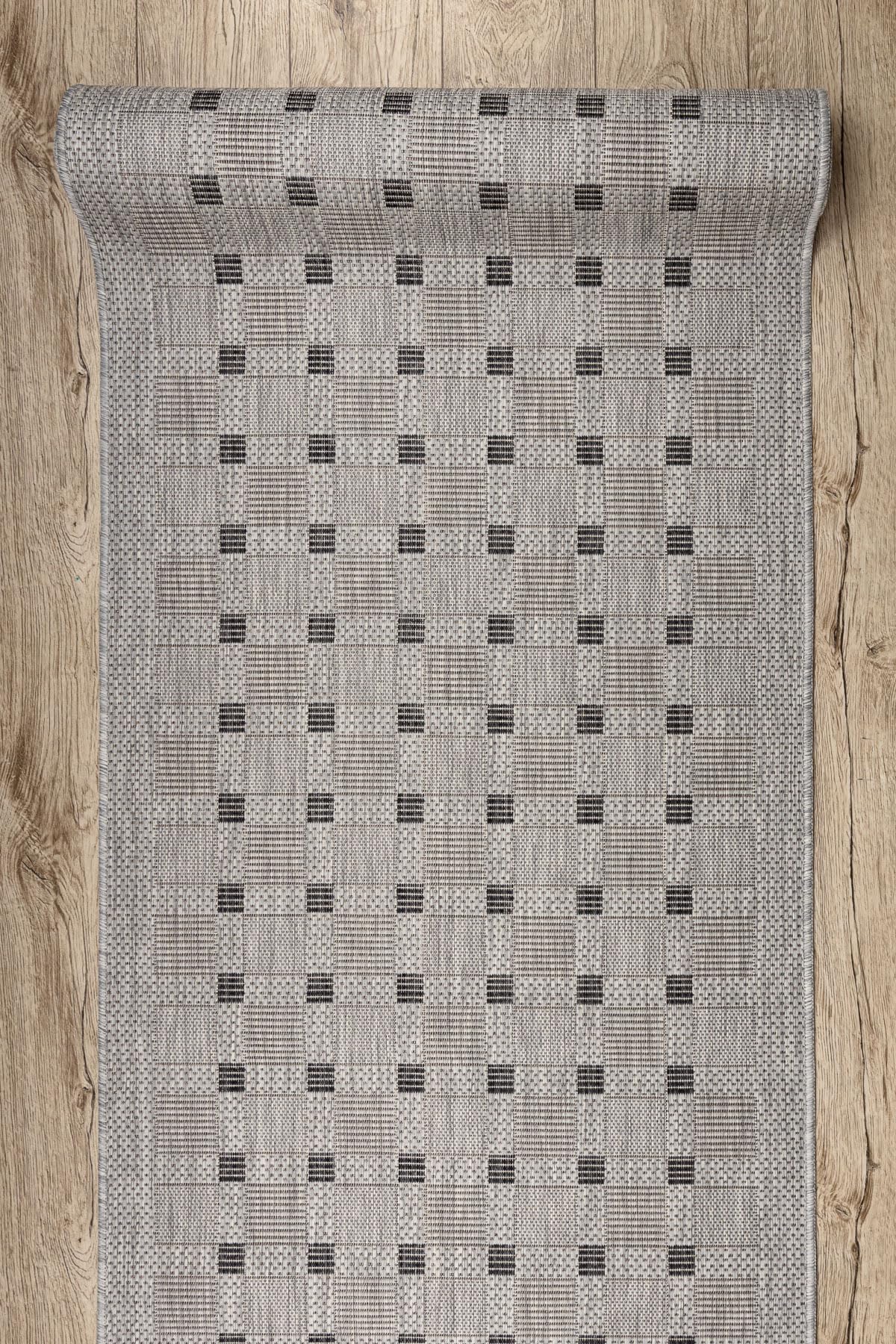 rugsx Läufer SISAL SION 6052 flachgewebt grau 100x220 cm