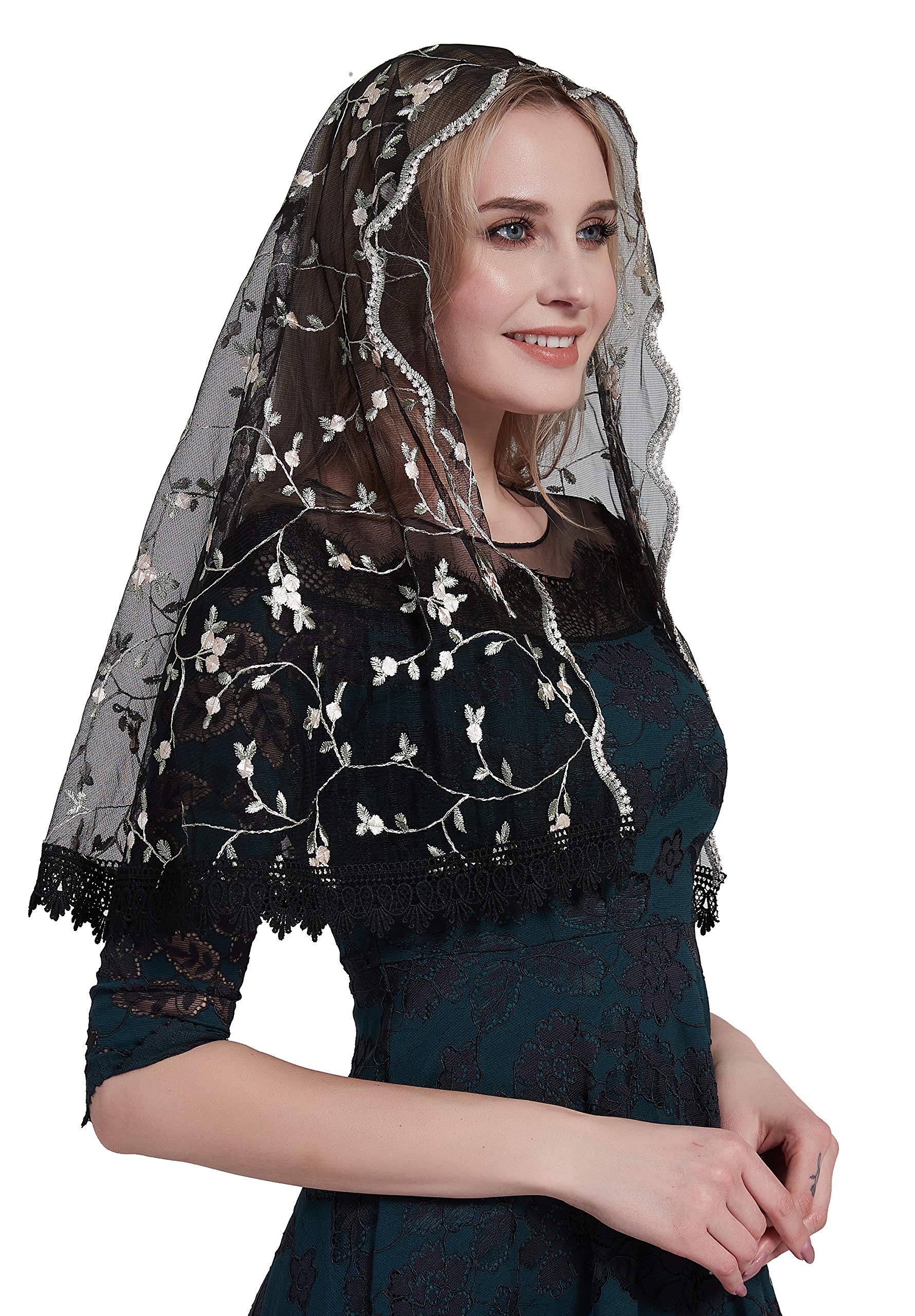Church Veil for Women Catholic Lace Head Cover Mantilla Veil Catholic S99