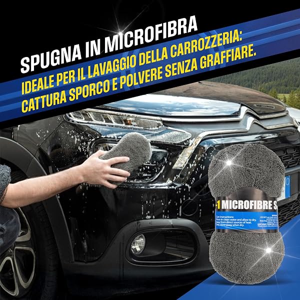 ArcadieMagic Kit Pulizia Auto Completo 9 in 1 con Borsa – Set Lavaggio Auto Interni ed Esterni Detailing - 2