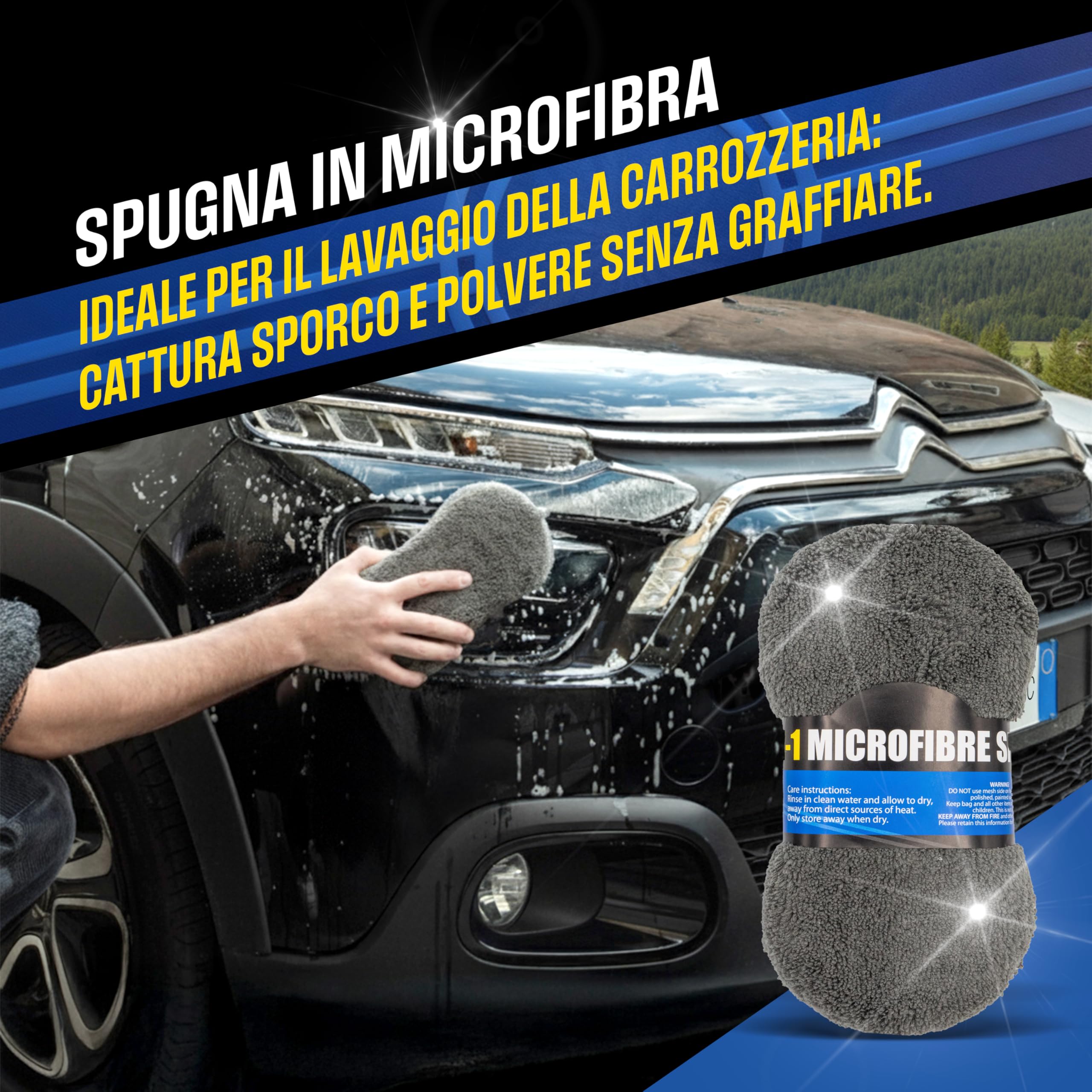 ArcadieMagic Kit Pulizia Auto Completo 9 in 1 con Borsa – Set Lavaggio Auto Interni ed Esterni Detailing - 3