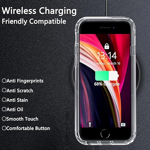 Miniatura 5 de BESINPO Funda para iPhone SE 2022 (SE 3 generación), iPhone SE 3SE 202087, 360 protector de pantalla integrado de cuerpo completo resistente a