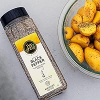Vista 3 de Pep and Zip Pimienta Negra Molida, molida gruesa media, sin OMG, Kosher, 18 onzas, tamaño extra con un 38% más