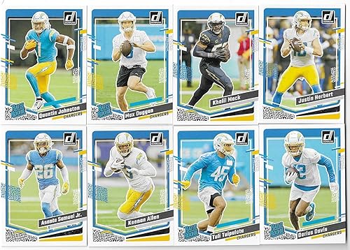 2023 Panini Donruss Football Los Angeles Chargers Team Set 13 Cards WRated Rookies