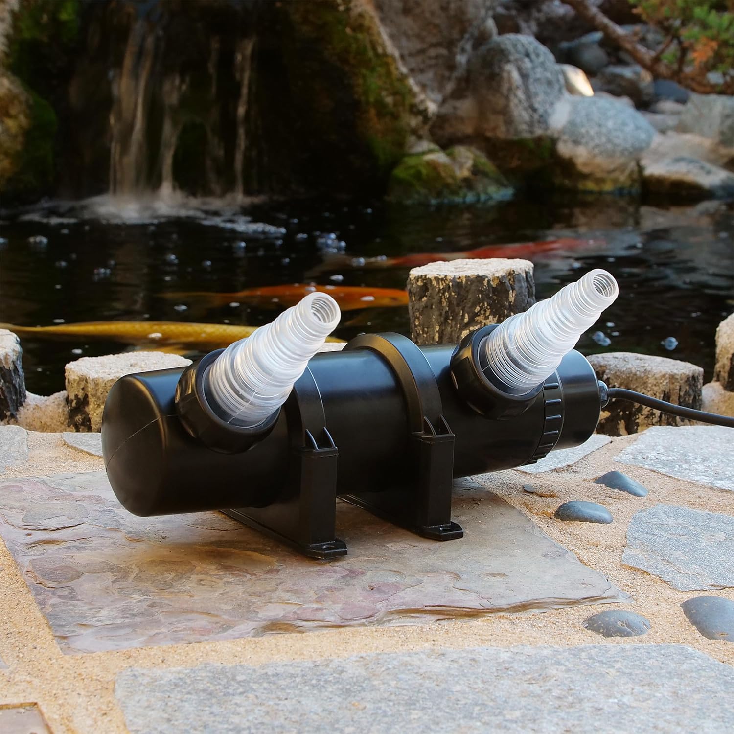 Alpine Corporation 7 Watt UV Clarifier Intended for Fountains, Waterfalls, and Water Circulation Out of Water Use, Black