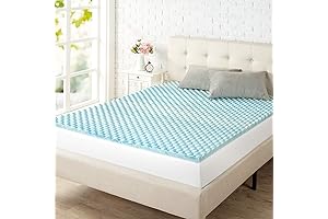 ZINUS Swirl Memory Foam Mattress Topper - 1.5 Inch Height, CertiPUR-US Proven