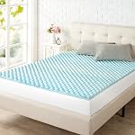 Zinus 2 Mousse mémoire de gel de pouce Air Topper de flux, Roi bleu clair