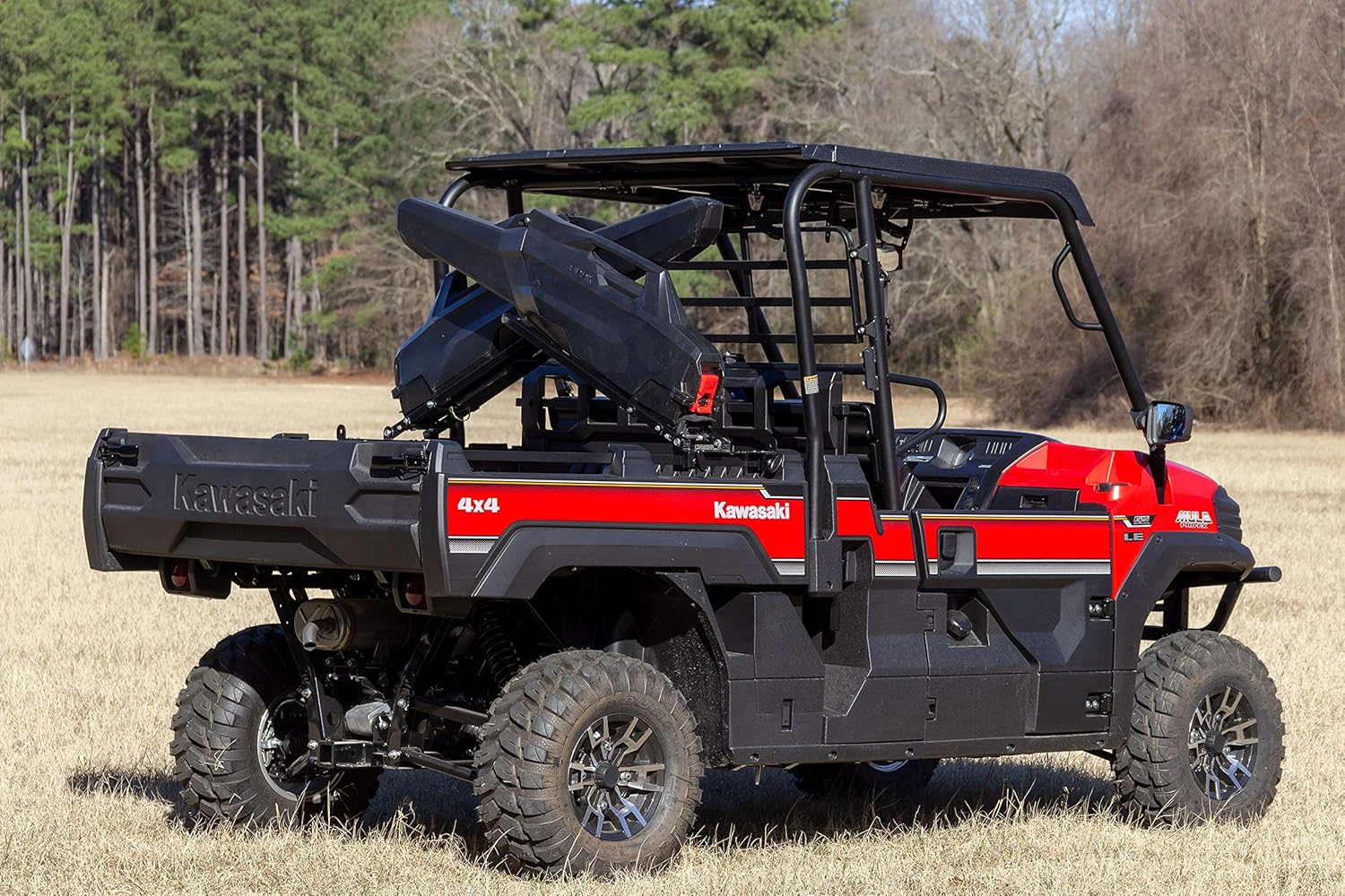 Seizmik UTV Armory X Rack Compatible with Honda Pioneer 1000-3, Kawasaki Pro Mule, Can Am Defender and UTV beds 51.5 to 55.5 Inch | Works with Seizmik Armory SST Gun Case