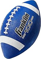 Franklin Sports Grip-Rite 100 Junior Rubber Football for Kids - Durable Easy-Grip Youth Peewee Size 10" Outdoor Ball, Single or Team Packs