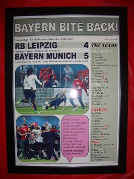 Lilywhite Multimedia RB Leipzig 4 Bayern Munich 5-2017 Bundesliga - framed print