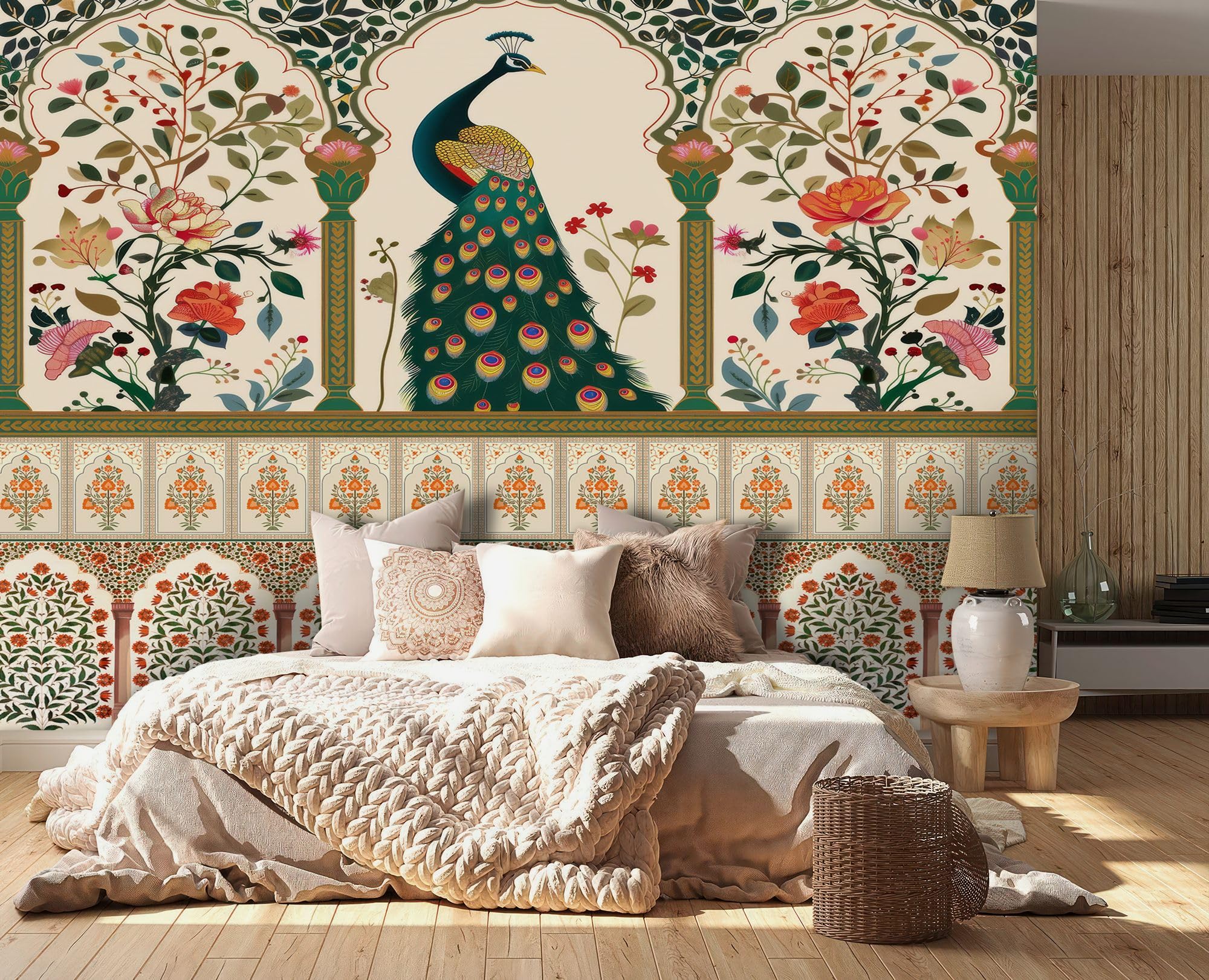 999STORE Indian Ethinic Wallpaper Peacock Wallpaper for Walls Living Room (Non4X60461) (B0DB1VJMQN) Amazon Price History, Amazon Price Tracker