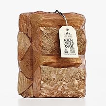 Log Barn Kiln-Dried Oak Hardwood Logs - Approx. 8kg (1 x 30L Net). Dry Firewood for Wood Burner, Grate, Fire Pit