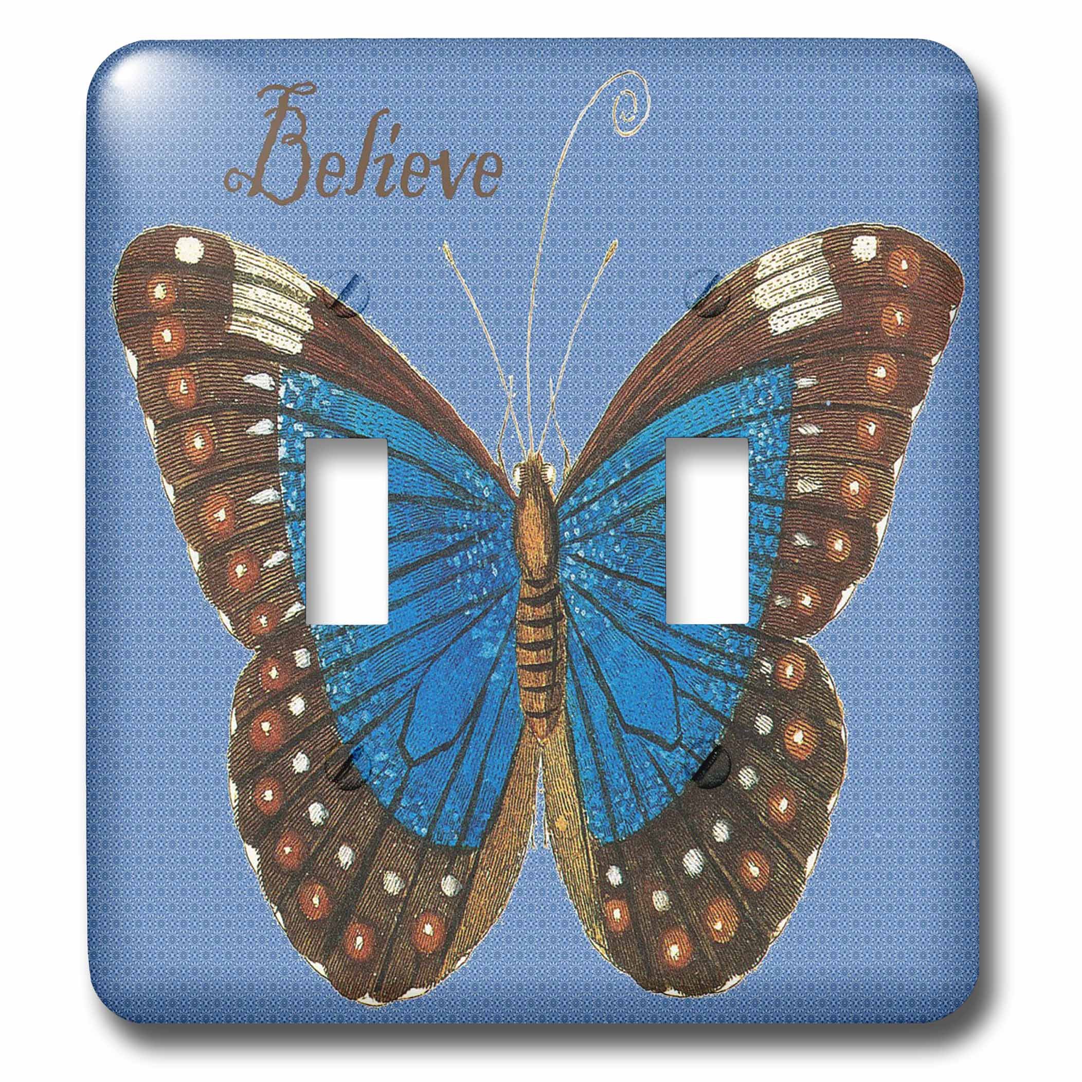 Rénover interrupteur salon papillon 3dRose LSP_65841_2 Believe