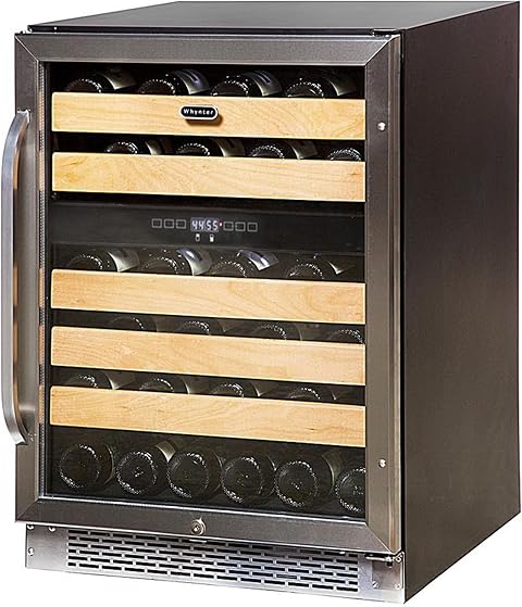 Whynter BWR-461DZ Dual Zone Built-In Wine Refrigerator, 46-Bottle