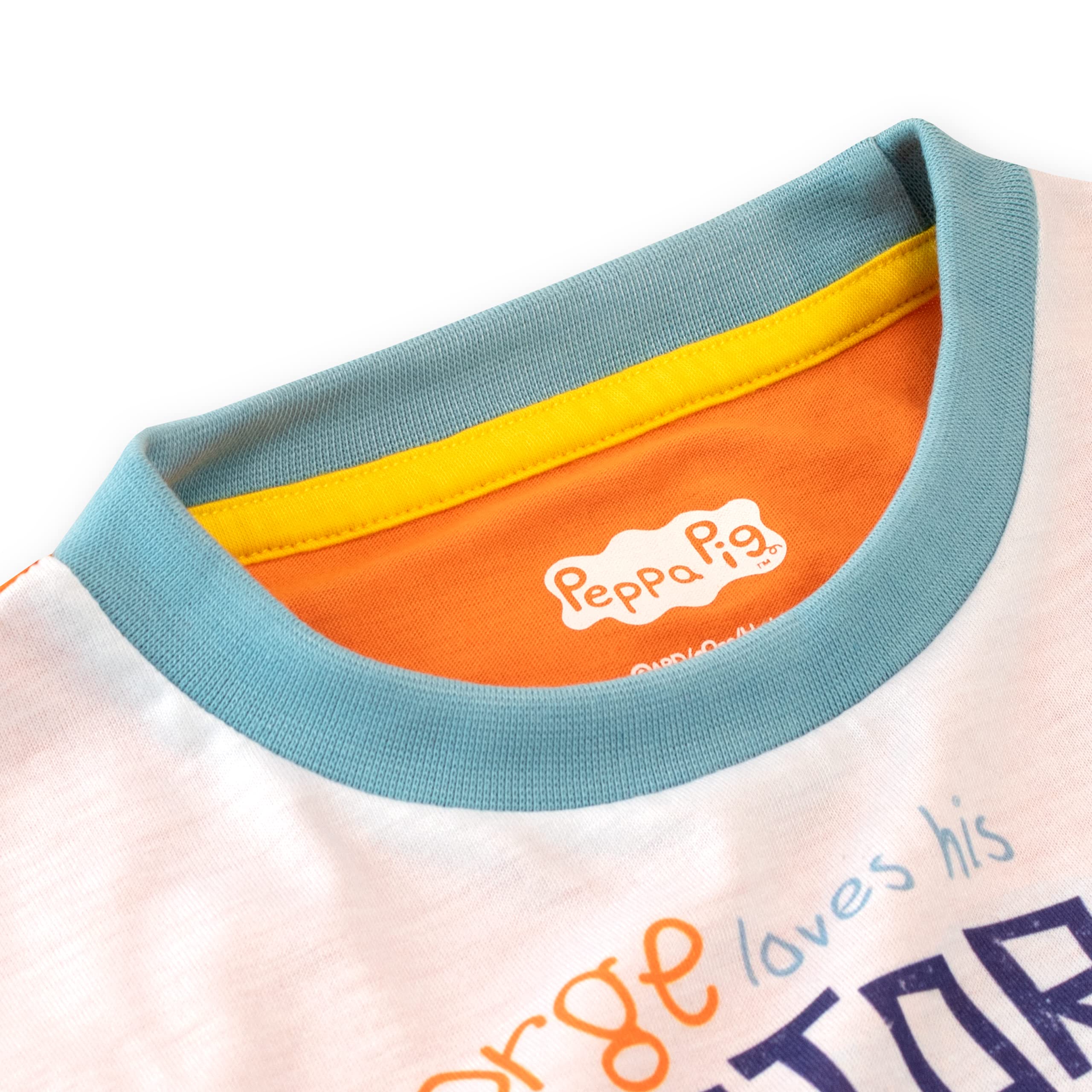 Peppa Pig Ragazzi George Pig Pigiama Fattoria Trattore Set di Pigiama a Maniche Lunghe per Bambini 6-7 Anni Arancione