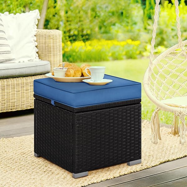 Versatile Ottoman Coffee Table Ideas for Comfort and Function 5 Weather-Resistant Wicker Storage Ottomans