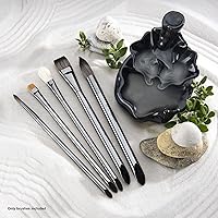 Vista 5 de Royal & Langnickel Zen - Juego de pinceles de acuarela de mango corto, 5