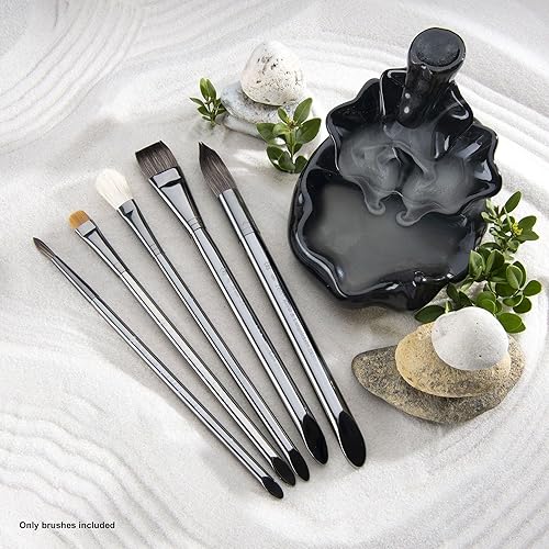 Miniatura 5 de Royal & Langnickel Zen - Juego de pinceles de acuarela de mango corto, 5 unidades