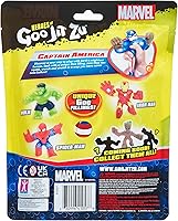 Vista 6 de Heroes of Goo Jit Zu - Paquete de héroes con licencia de Marvel, Capitán América, multicolor (41057)