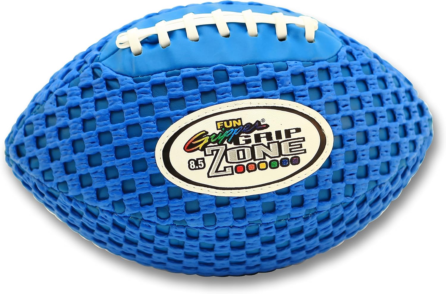-Grip Zone 8.5 Inch (Pee Wee Football) (Solid) Mesh Color Grip Footballs (Set of 6) Assorted Colors