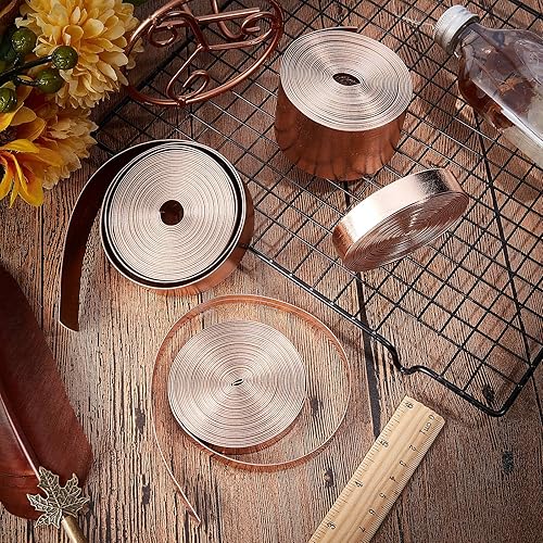 Miniatura 4 de GORGECRAFT Tiras de cuero metálico de 5.5 yardas de ancho de 0.6 pulgadas de ancho, correa de cuero brillante, cuerda de encaje, pelador de encaje