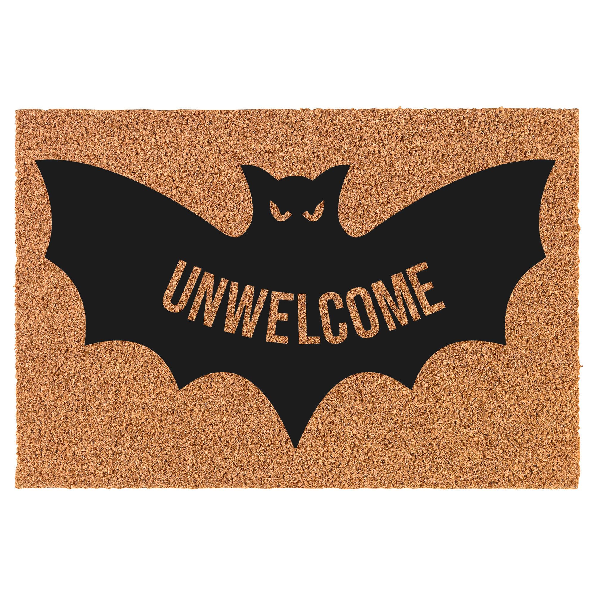 Amazon.com: Welcome Doormat Coco Coir Door Mat Gift Unwelcome Bat