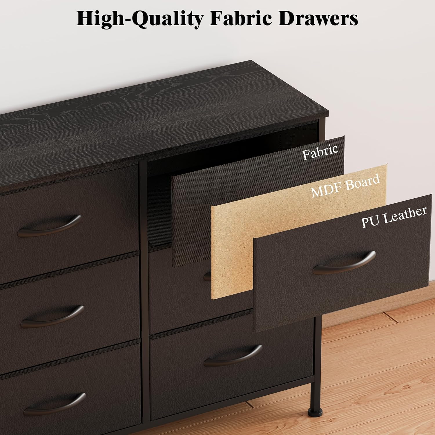 Unionly 70" Long Dresser TV Stand for 65, 75, 80 Inch TV with Storage
