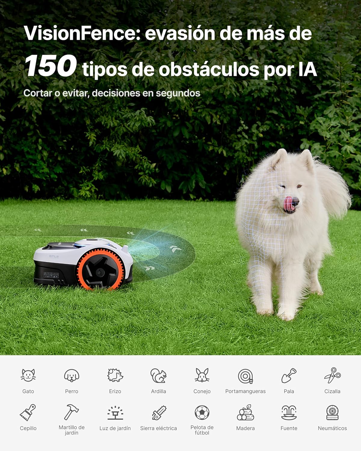 Transparent view of the Segway Navimow i205 AWD robotic lawn mower's internal all-wheel drive mechanism, highlighting its on-demand power system.
