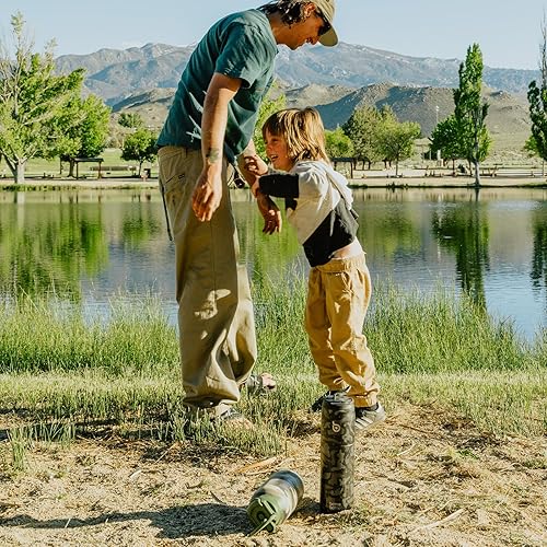Miniatura 6 de BOTTLE BOTTLE Botella de agua de acero inoxidable con popote y tapa, taza aislada al vacío de 32 onzas, se mantiene fría y caliente, botellas de