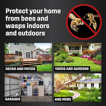 Exterminators Choice Bee Exterminator & Wasp Defense - 125 fl oz Cinnamon Scent - Natural Essential Oil Formula Keeps Bees Away Outside - Safe for Kids & Pets - Made in USA