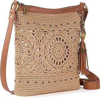 The Sak Lucia Crossbody Bag in Crochet, Convertible Purse with Adjustable Shoulder Strap