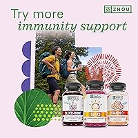 Vista 5 de Zhou D3+K2 - Suplemento de vitamina D3 K2 para mujeres y hombres, suplementos de apoyo inmunológico Vit D3 y K2, fórmula vegetariana pura con 5000