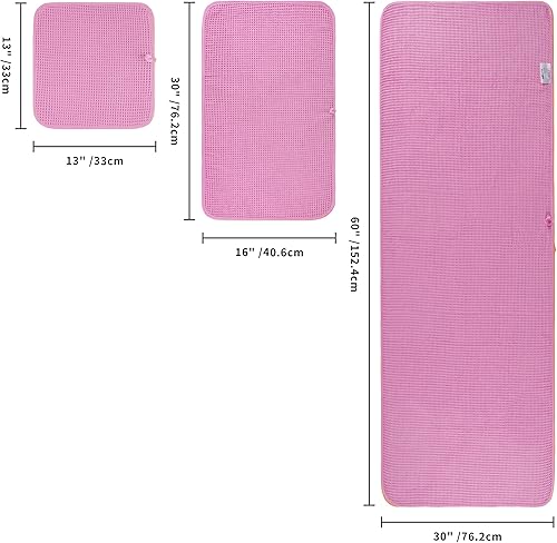 Miniatura 2 de POLYTE 430 GSM Microfiber Quick Dry Lint Free Oversize Bath Towel Set, 6 Piece (Waffle Weave)