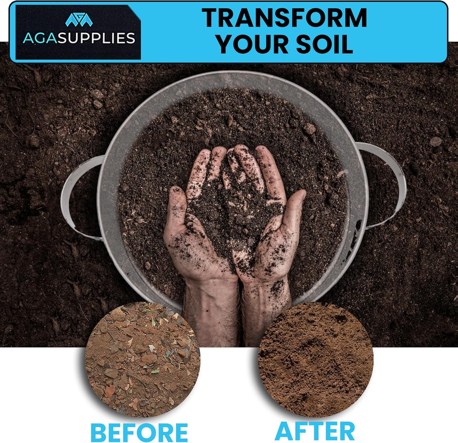 Soil Sifter Set with Handles & 3 Replaceable Mesh Sifters – 30 Cm Stainless Steel Soil Sifter for Gardening, Compost & Bonsai – Large Garden Sifting Tray for Topsoil, Rocks & Sand – Mesh Sieve Set