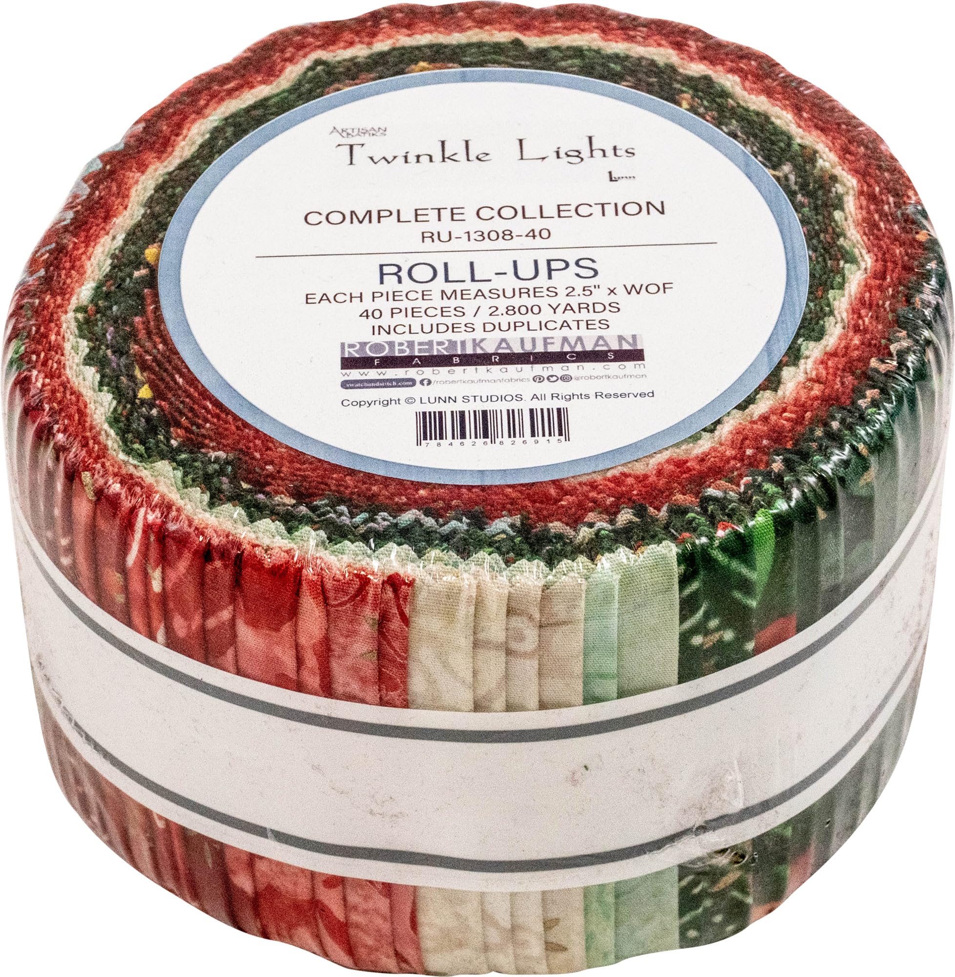 Robert Kaufman Lunn Studios Artisan Batiks Twinkle Lights 40 Strips, 2.5" Strips, Ru-1308-40 Jelly Roll