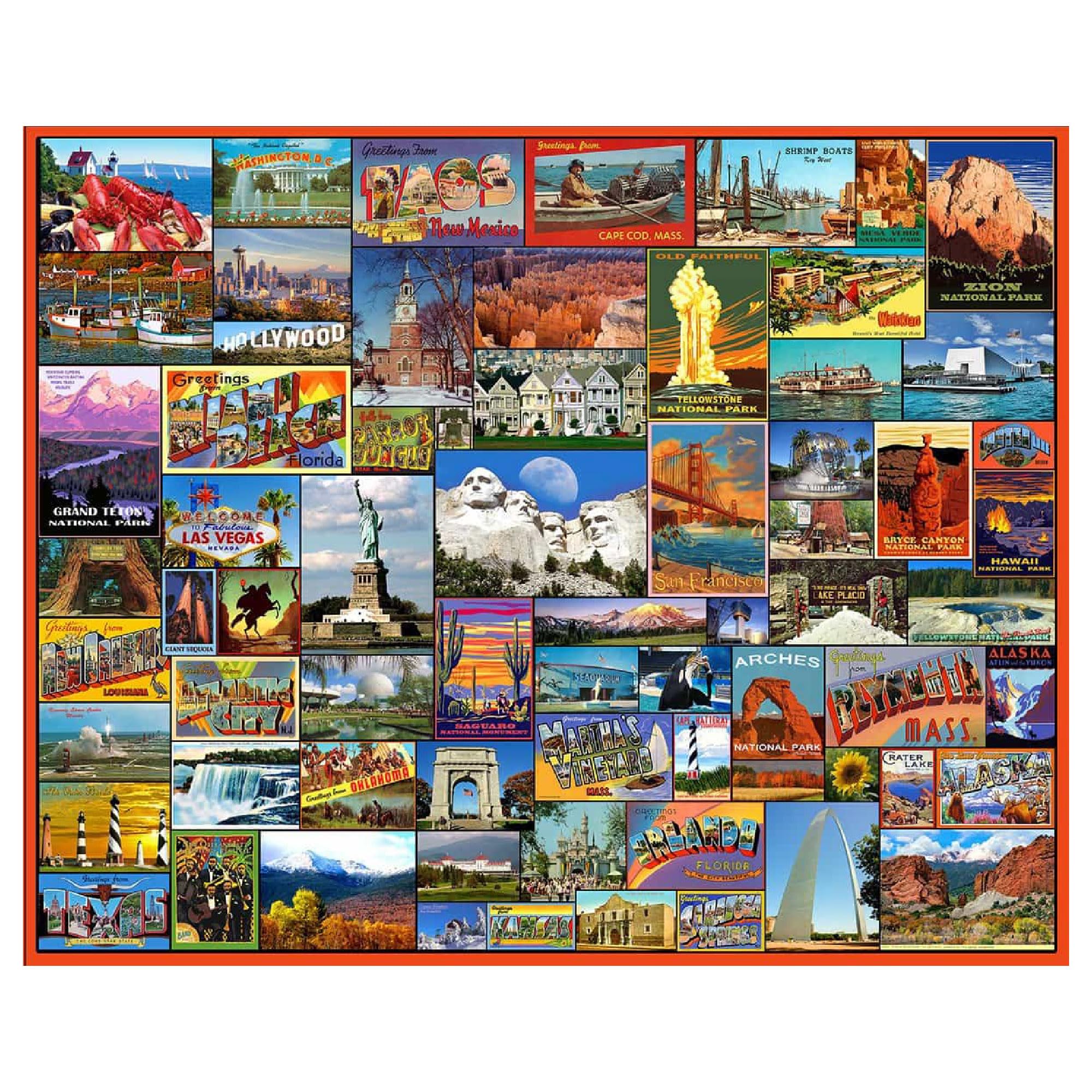 White Mountain Puzzles Jigsaw Puzzle 1000 Pieces 24 x 30-inch, Best Places in America