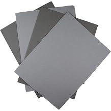 KCS 4 pc of 12" x 18"30cmx45cm 14CT Counted Cotton Aida Cloth Cross Stitch Fabric Light Grey+Medium Grey