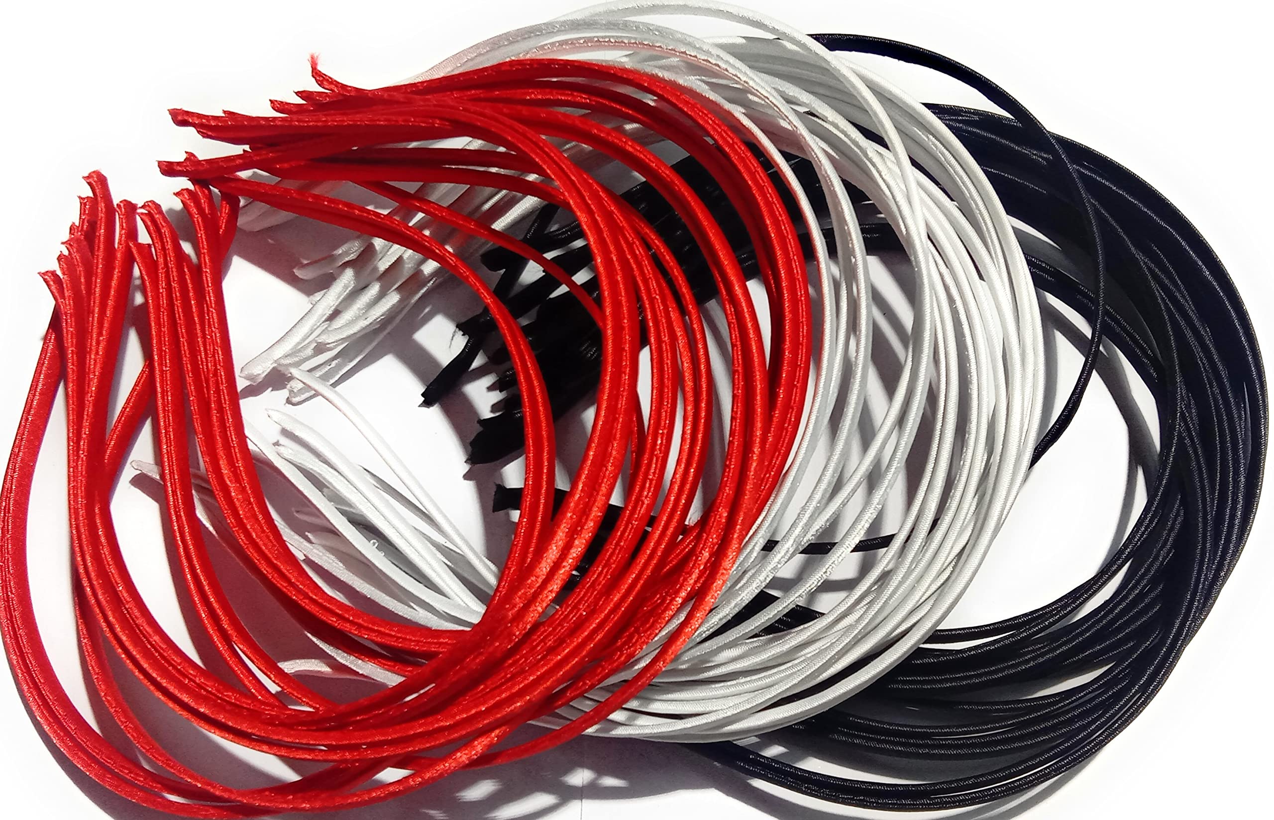 PLAIN STRONG AND FLEXIBLE METAL MADE satin cloth covered Hairband PACK OF 24 red black and whiteCOLOUR (B0BSS3DYM5) Amazon Price History, Amazon Price Tracker