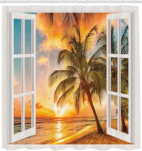 Miniatura 4 de ambesonne Decor Collection tela de poliéster cortina de ducha de baño