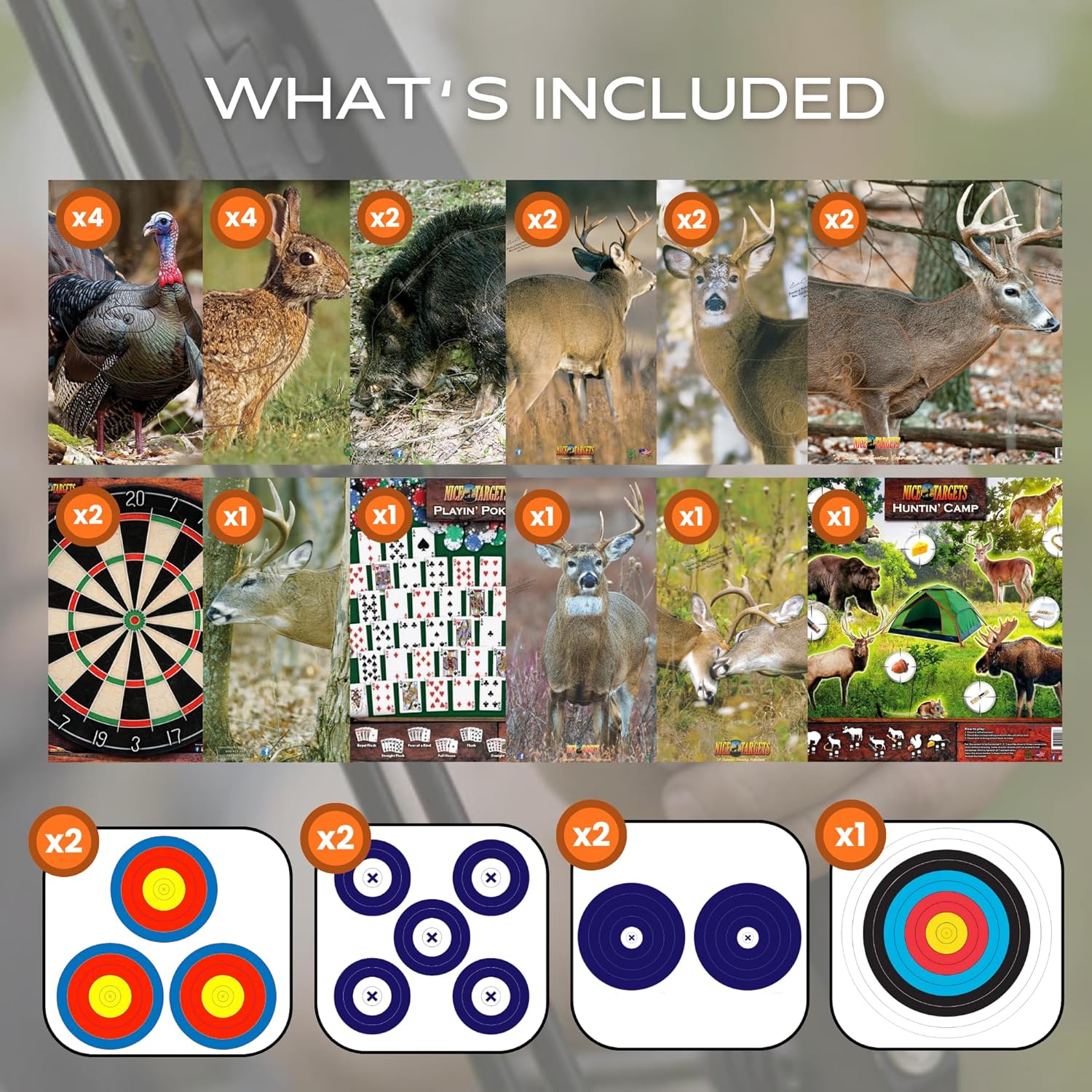 Ultimate Marksman Target Bundle | USA-Made Durable Plastic Archery Targets | Weatherproof Sets for Archers, Bowhunters and Other Shooting Practice