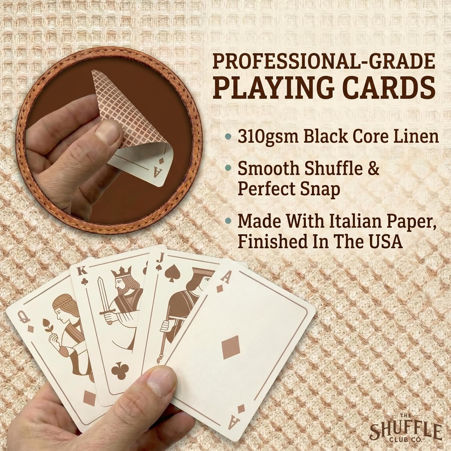 Neutral Playing Cards – Hand-Illustrated Minimalist Deck | Modern Design in Beige, Grey & Taupe Tones | Premium Poker & Blackjack Cards for Design Lovers – Made in the USA (Pack of 2)