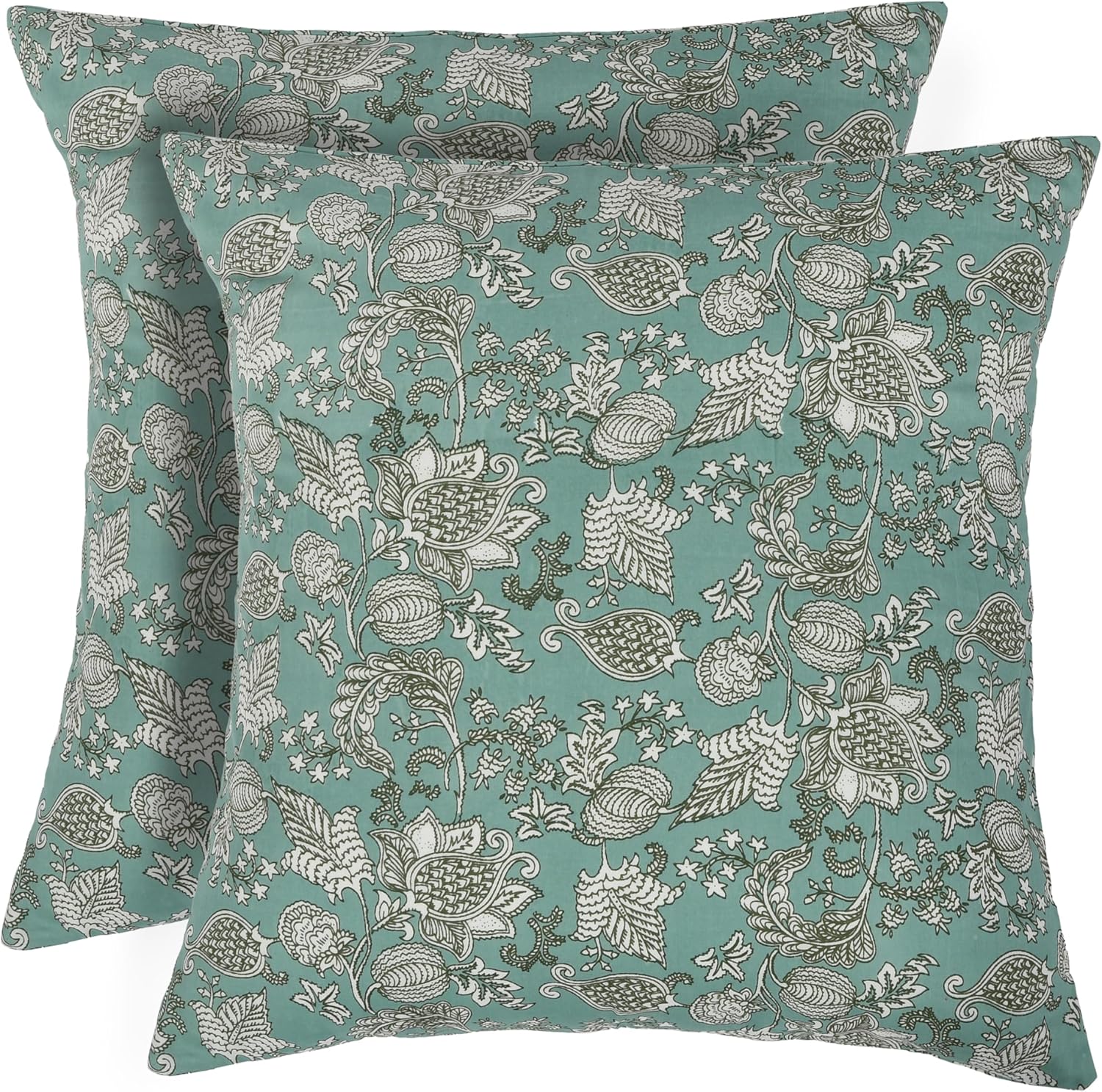 CPC Fall Green 20x20 in Throw Pillow Covers for Farmhouse, Fun Decorative Pillow Covers for Living Room Couch, Accent Sofa, Kids Room Pillows 2 pcs Gift for Spring, Mother's Day