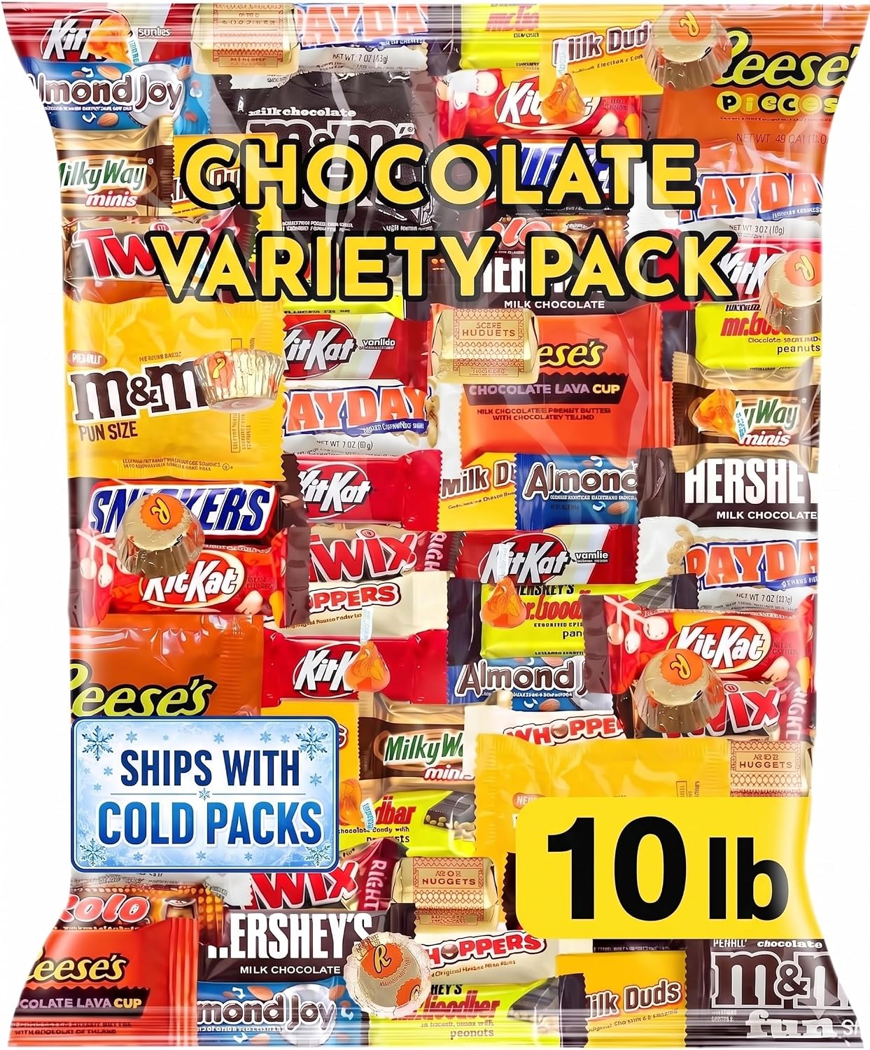 Assorted Chocolate Candy Variety Pack 10 lb – Bulk Individually Wrapped Chocolates for Parties, Gifting, Holidays & Everyday Indulgence – Premium Mix for All Occasions