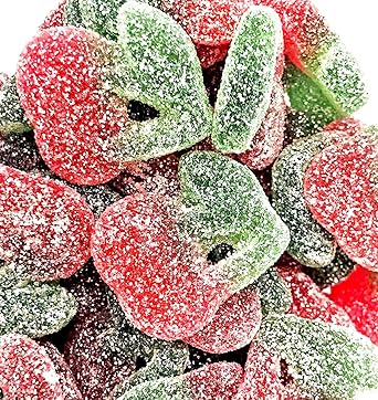 SweetGourmet Sour Tart Twin Cherries | Natural Flavor Sanded Gummy Candy Bulk | 1 Pound