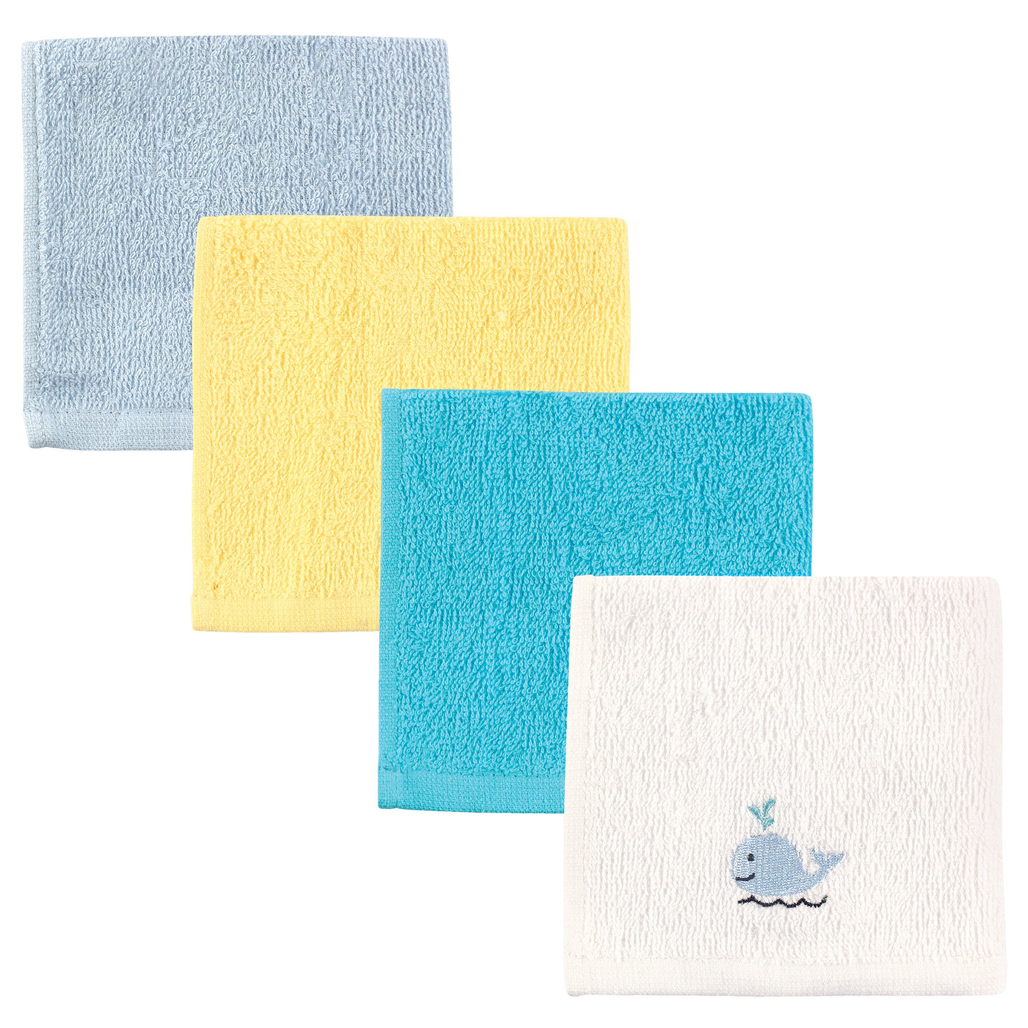 Washcloths bébé pour le bain et les repas débarbouillettes baleine